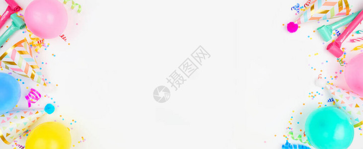 金色飘带和五彩纸屑背景高清图片下载 正版图片 摄图网