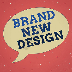 概念手写显示全新设计概念意义集思广益关于品牌战略和产品标识语音气泡在纯色圆形文图片