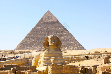 埃及的人面狮身像和金字塔图片