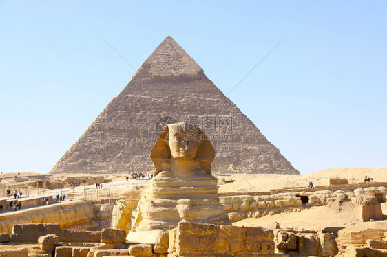 埃及的人面狮身像和金字塔图片
