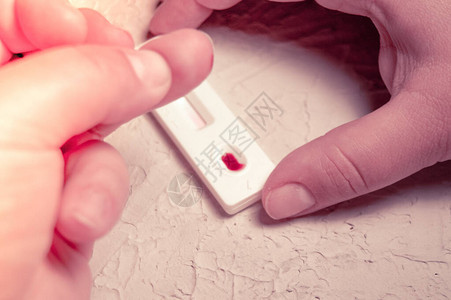 HIV自测手指有一滴血HIV测试快递自我人类免疫背景图片