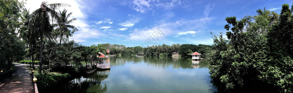 泰国曼谷SriNakhonKhueanKhan公园和植图片