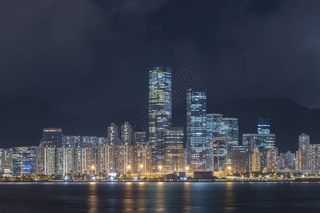 香港市中心夜景图片