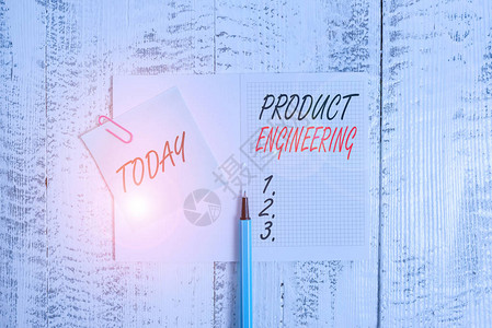 显示产品工程的书写笔记设计和开发设备或系统过程的商业概念开放方形记事本夹笔记荧光笔图片