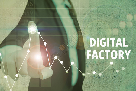 手写文本数字工厂概念照片使用数字技术来图片