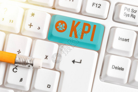 Kpi概念照片展示公司如何有效地实现关键商业目标Whitepc键盘图片
