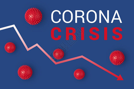 被称为CORONACRISIS的科罗纳流行期间全球经背景图片