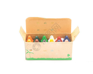 盒子里装满了由纯新西兰蜂蜡制成的彩色蜡笔图片