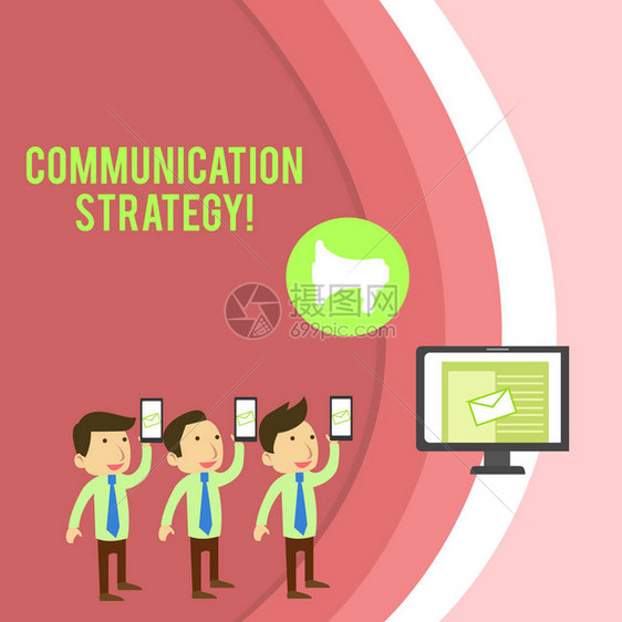 概念意指目标和方法的口头非语言或视觉计划SMS电子邮件营销媒体观众Per图片