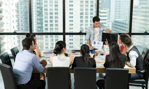 商业中的规划风险和战略商务人员会议规划战略分析概念执行商务人员团队集思广益会议到会议图片