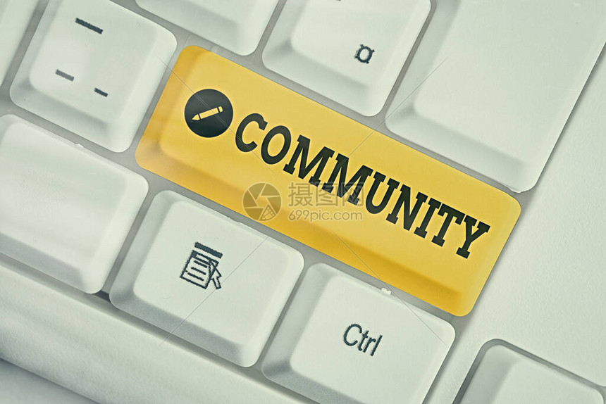 概念手写显示社区具有共同特征的共同生活高清图片下载正版图片503788069摄图网