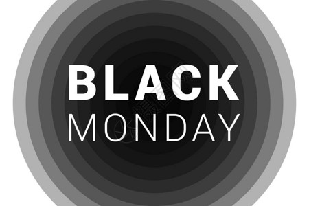 黑色星期一题字和圆形黑色背景世界金融股市下图片