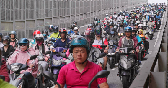 台北市摩托车交通繁图片