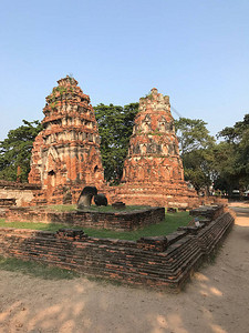 泰国Ayutthaya的佛教寺庙图片