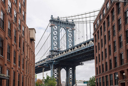 曼哈顿大桥从纽约市布鲁克林的D图片
