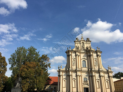 华沙老城的斯塔西克宫背景图片