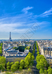 Eiffel铁塔和巴黎的景象图片