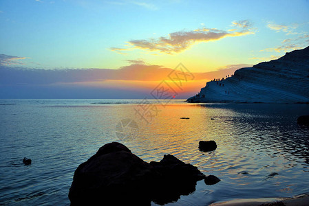 意大利阿格里根托海滨地中海平面ScaladeiT图片
