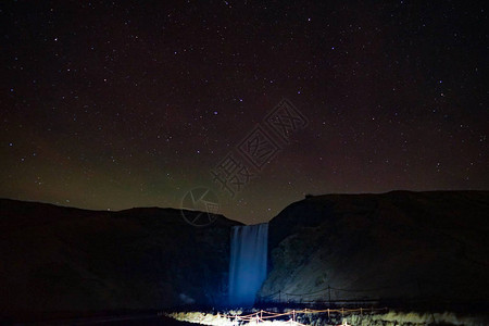 冰岛斯科加瀑布背景图片