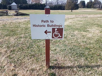使用箭轮椅或残疾人符号标示历史建图片
