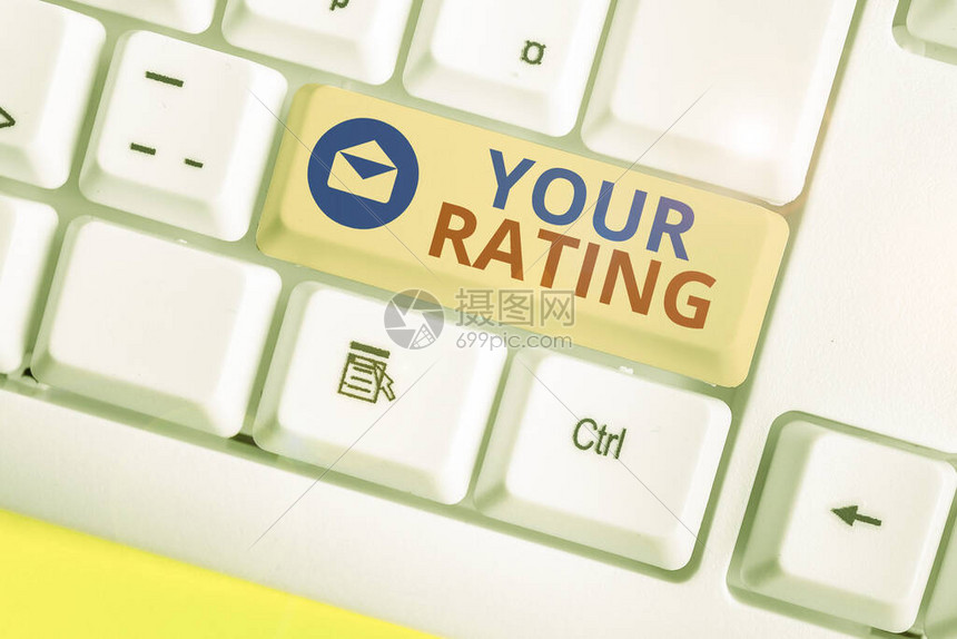 显示您的评级的书写笔记用于衡量演示的好坏程度或受欢迎程高清图片下载-正版图片503856385-摄图网