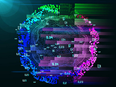 带有点的抽象分析球形图图片