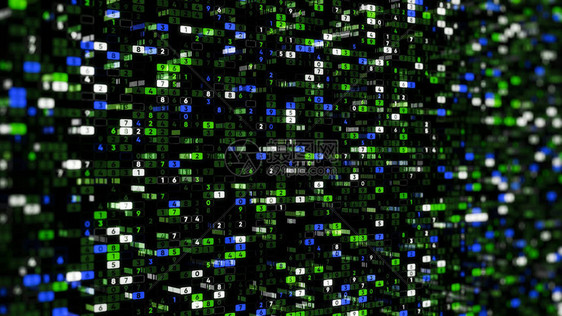 许多数字的背景动画数字空间的编码与垂直变化的数字矩阵图片