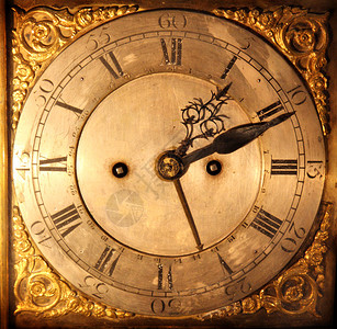 关闭十八世纪的古董时钟Con图片