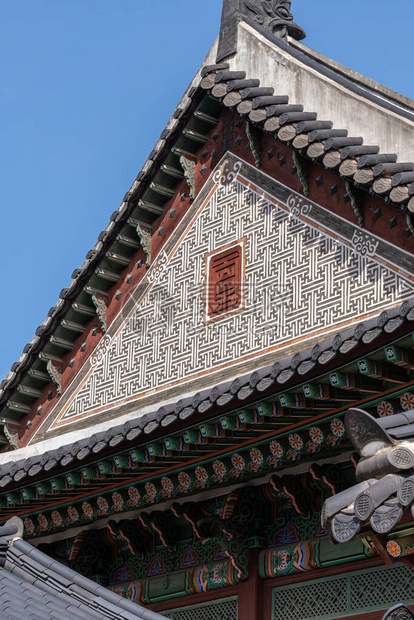 南韩首尔昌德克贡格宫内各种建筑和传统历史元素图片