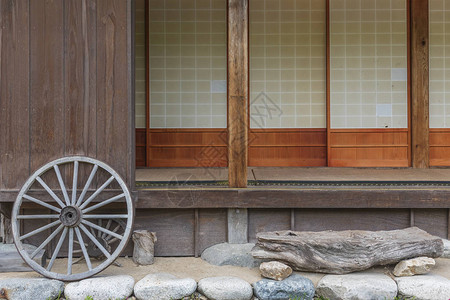 日本白川乡历史村的老农舍图片
