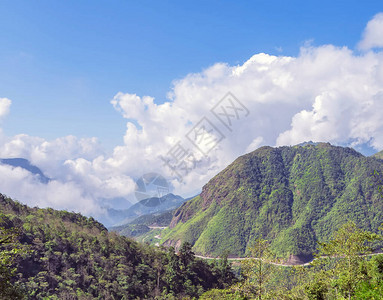 全景Tonkinese阿尔卑斯山萨帕山高角度视图令人惊叹的景观图片