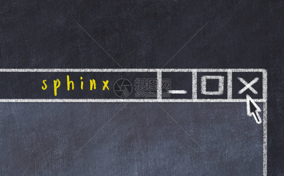 处理问题的概念用字幕Sphinx绘制关闭程序窗图片