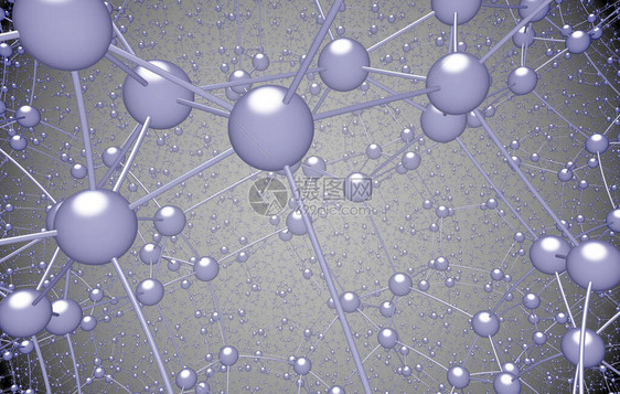 3D分形渲染分子原晶体结构图片