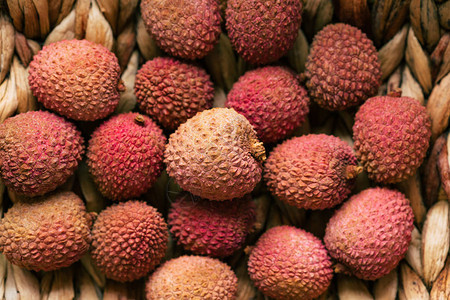 荔枝甜美的泰国异热带水果图片