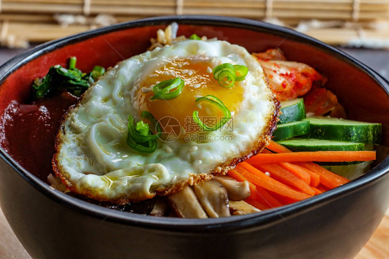 真正的韩国餐饮素食寒冷的Bi图片