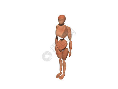 木制铰接肢体娃作为人体模型图片