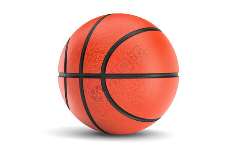 孤立的篮球的3d插图背景图片