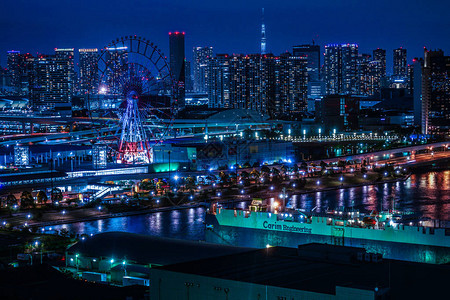 东京之夜观望从东京小田港O高清图片下载-正版图片504030022-摄图网