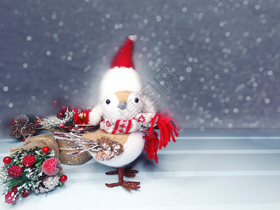 冬季圣诞节背景有鸟装图片