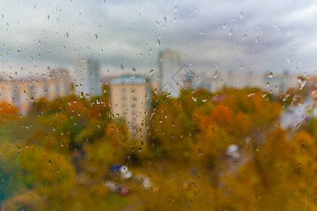 莫斯科市俄罗斯秋天下雨图片