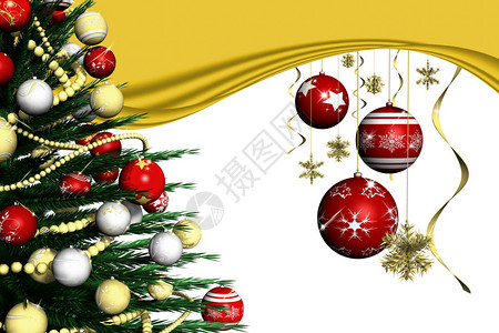 圣诞节圣诞装饰和fir树装图片