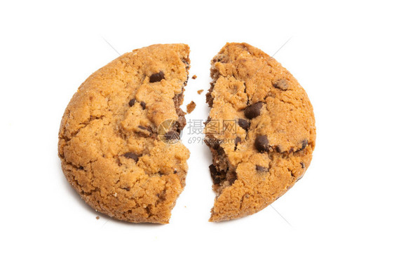 白色背景上的孤立cookie图片