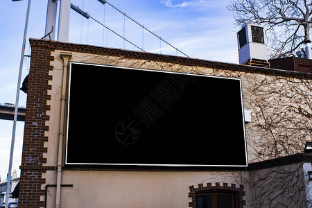 广告牌空白模型和模板空框背景图片