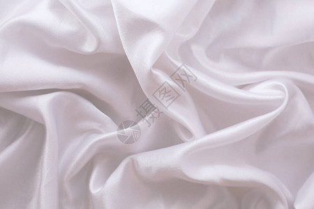 平滑优雅的白色丝绸或席子奢侈布质可用作婚礼背景Lexurou图片