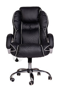 现代黑色办公室手椅在白色背景上被孤立Fr图片