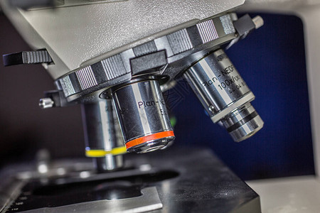 转换器,带物镜的显微镜物转换器背景