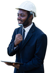 微笑非洲工业程师经理的成功图片