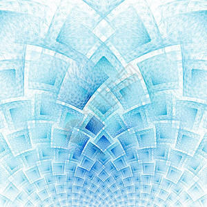 复杂的蓝色和青色波浪方块抽象设计图片