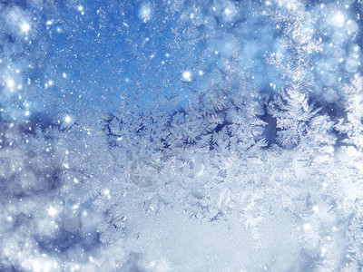 冬季圣诞节背景有雪花图片