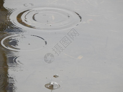 河流中水的纹理雨下图片